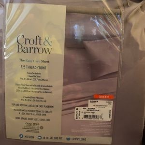 Croft and barrow 4 piece sheet set queen size
